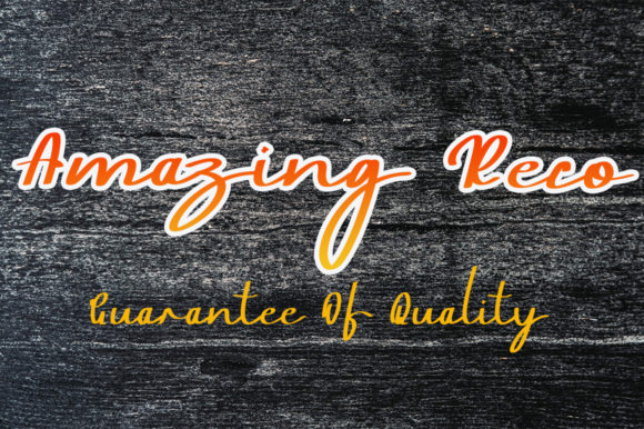 Amazing Reco: A Delicate Script Font for Elegant Branding