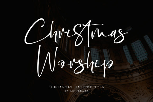 Christmas Worship Font for Holiday Marketing