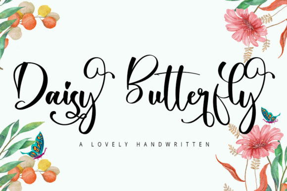 Daisy Butterfly: A Romantic Script Font for Branding