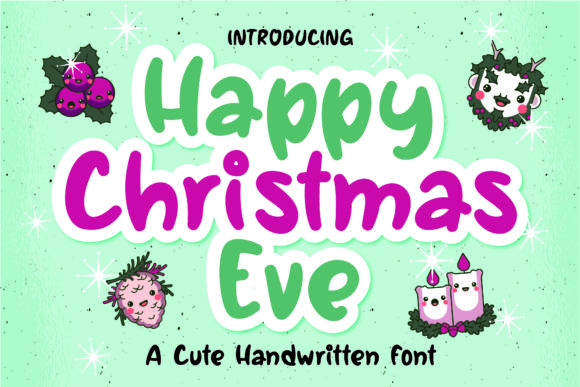 Happy Christmas Eve Font for Editorial Design