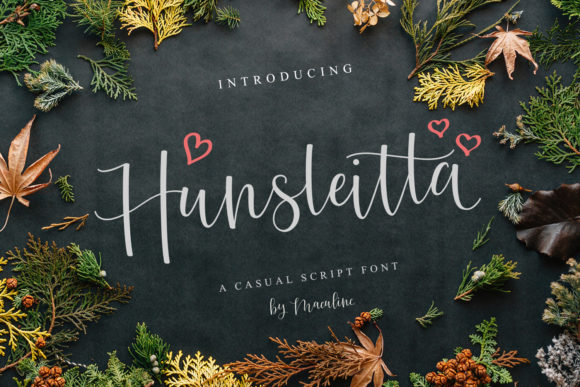Hunsleitta: A Whimsical Script Font for Creative Makers