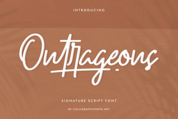 Outrageous: A Graceful Script Font for Creative Makers