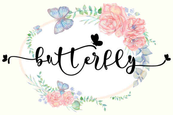 Pretty Butterfly Font for Web Design