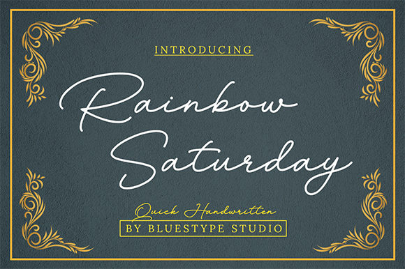Rainbow Saturday Font for Editorial Design