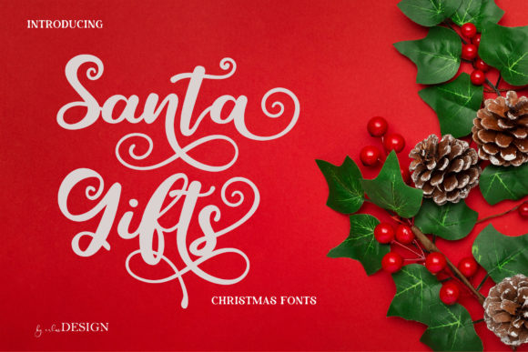 Santa Gifts Font Review: A Delicate Script for Elegant Branding