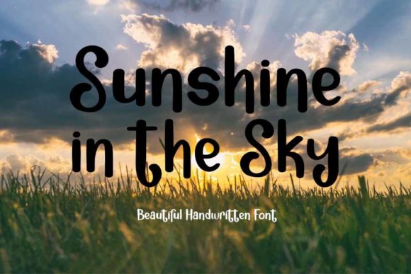 Sunshine in the Sky Font for Web Design