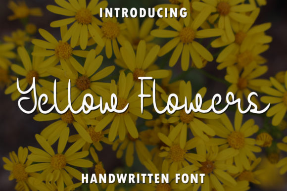 Yellow Flowers Script Font for Digital Marketing